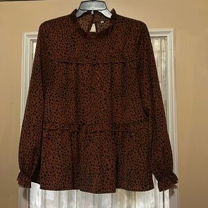 Dalmation print blouse